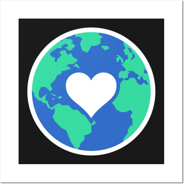 Love The Earth | Climate Change & Global Warming Wall Art by MeatMan